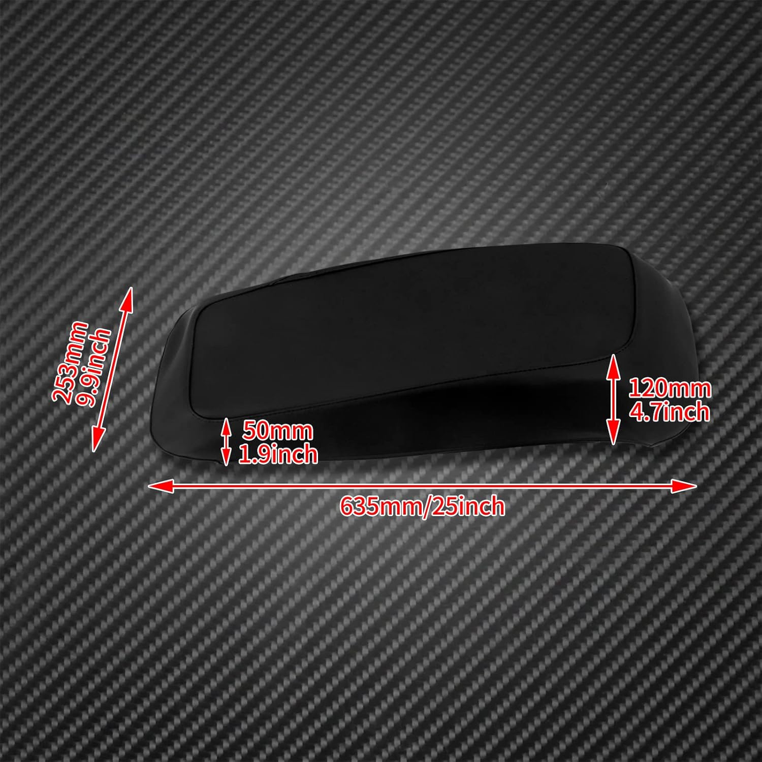 Saddlebag Lid Covers Speaker Lid Waterproof Protective Covers Fit For Harley Road Glide FLTRX Electra Glide FLHT Road King FLHR Street Glide FLH 2014-2025 (Black-A)