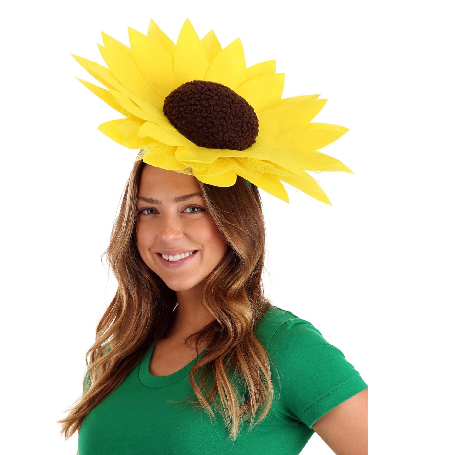 Divertido disfraz de girasol con sombrero de girasol y guantes verdes para Halloween, cosplay, fiesta, festival, juegos, adolescentes y adultos