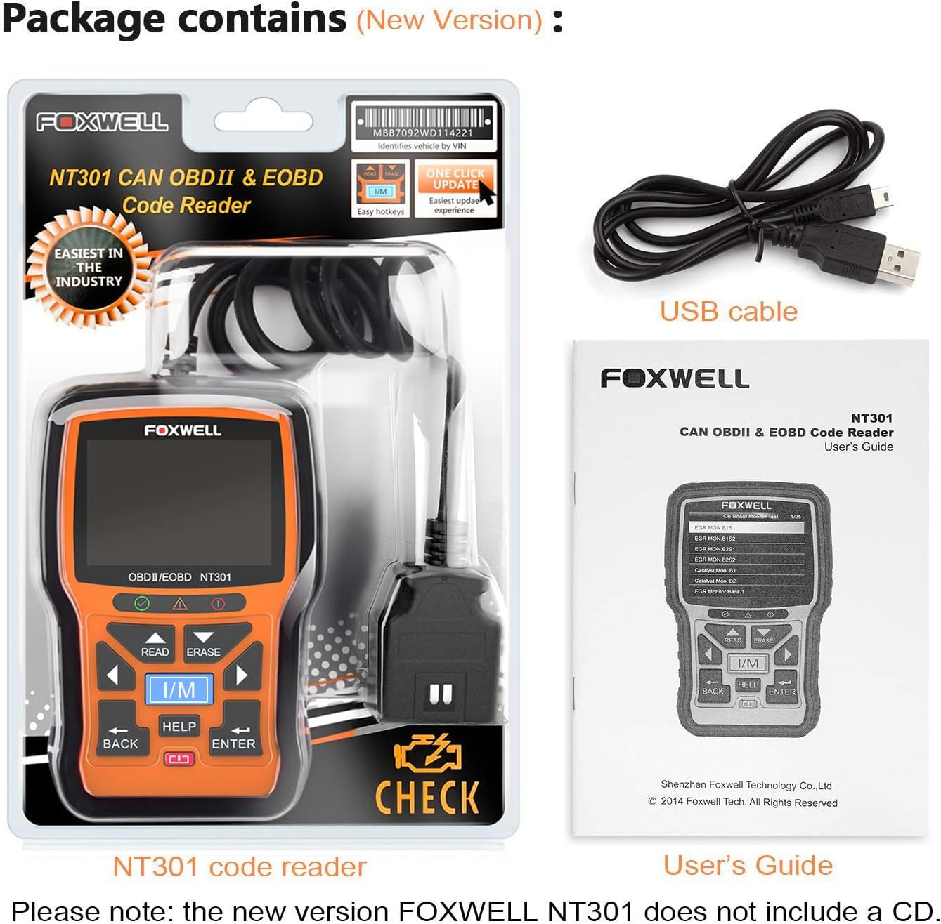 FOXWELL NT201 displaying a P0304 code for Cylinder 4 misfire detected, indicating a specific engine problem