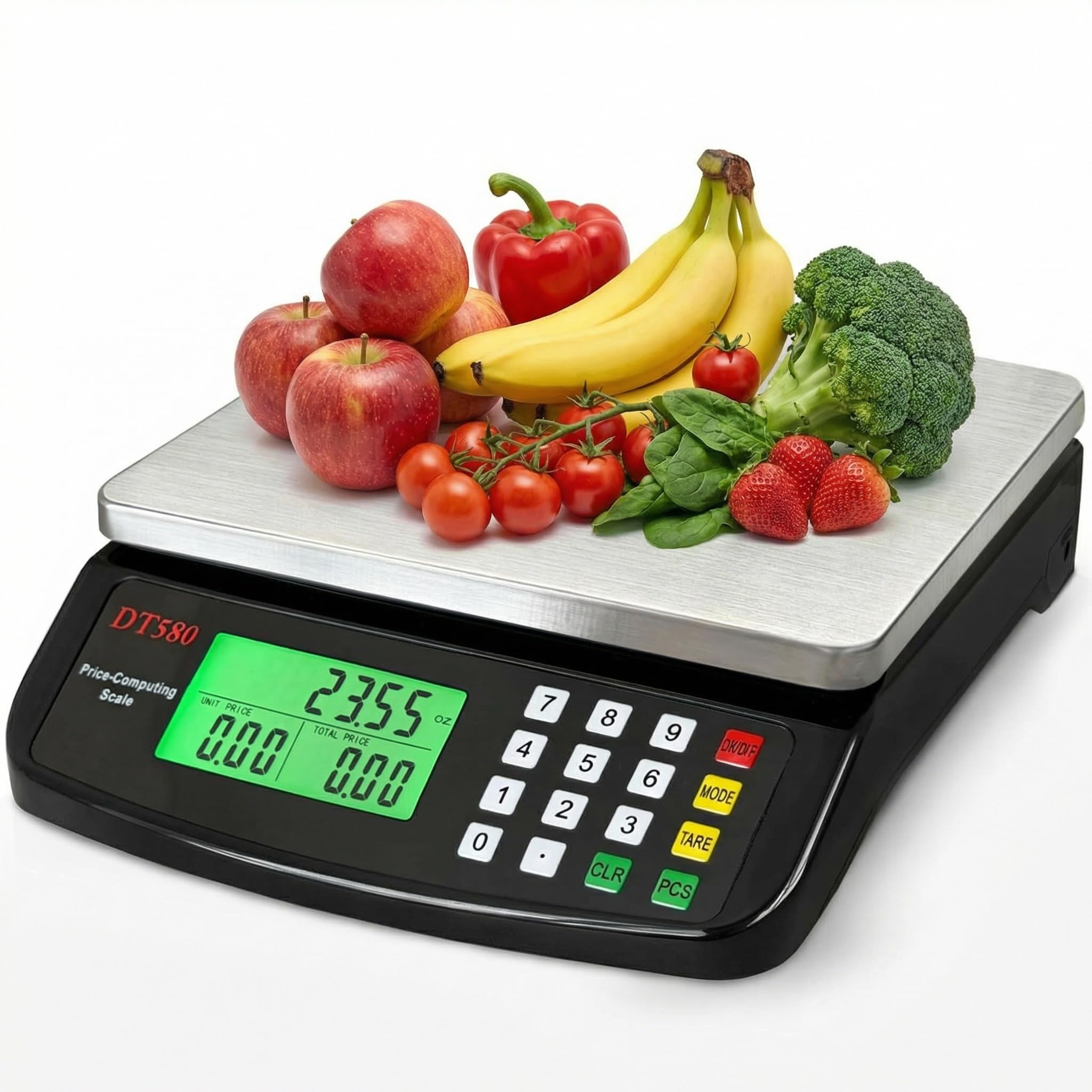 Báscula Digital Cocina 30kg Alimentos Comercial Conteo Tara | Báscula de alta precisión para panadería, carne y envíos con función tara, conteo y diseño resistente