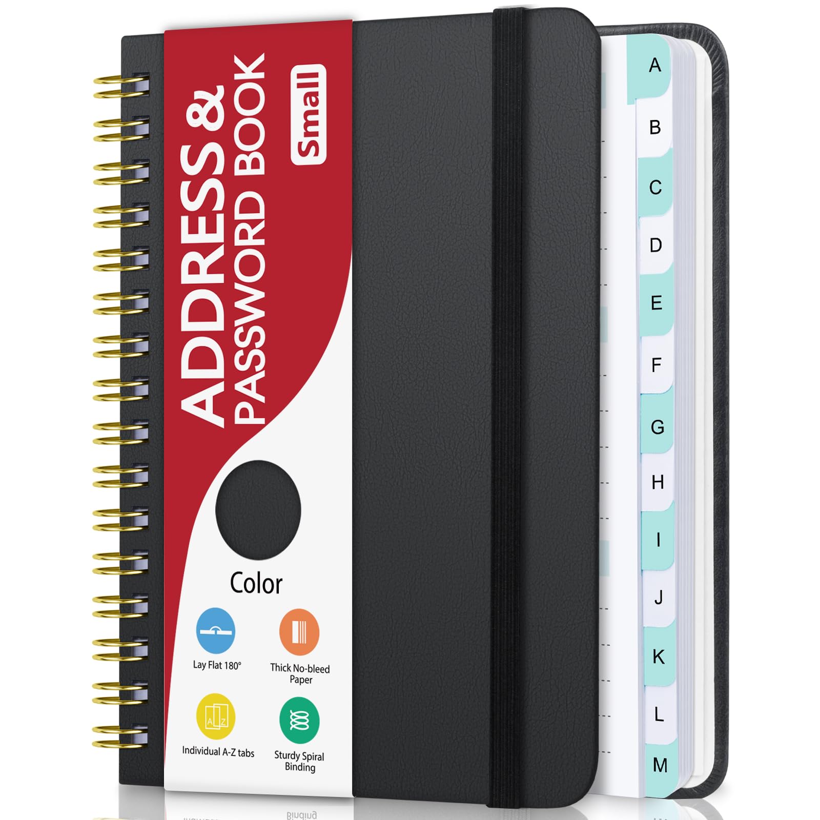 Agenda Telefónica Roja Con Esquinas De Latón – Tamaño A5, Práctica Y Elegante