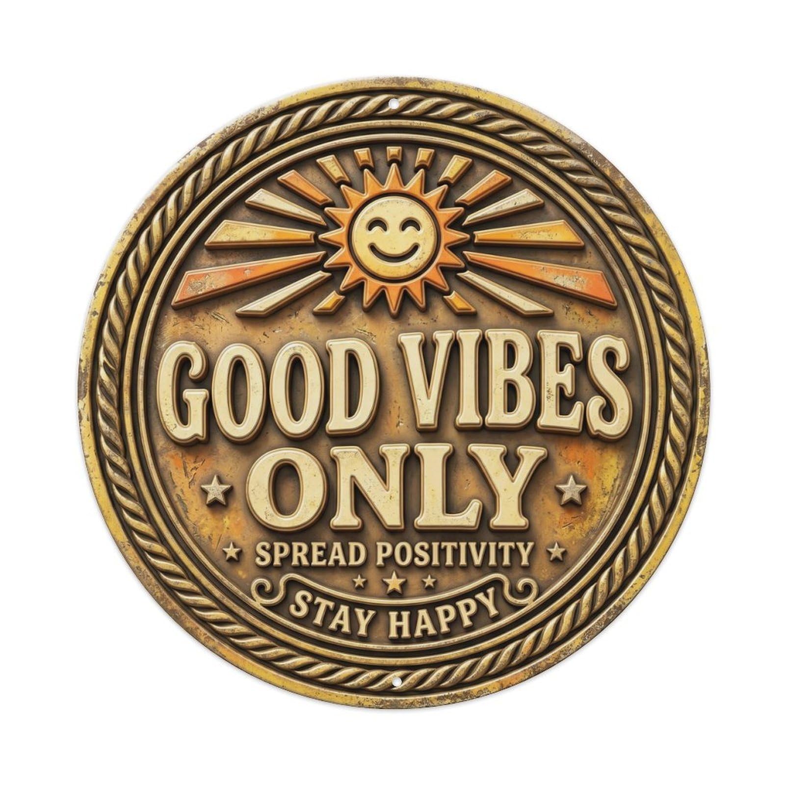 Good Vibes Only Vintage Indoor Ornament Retro Slogans Metal Tin Sign