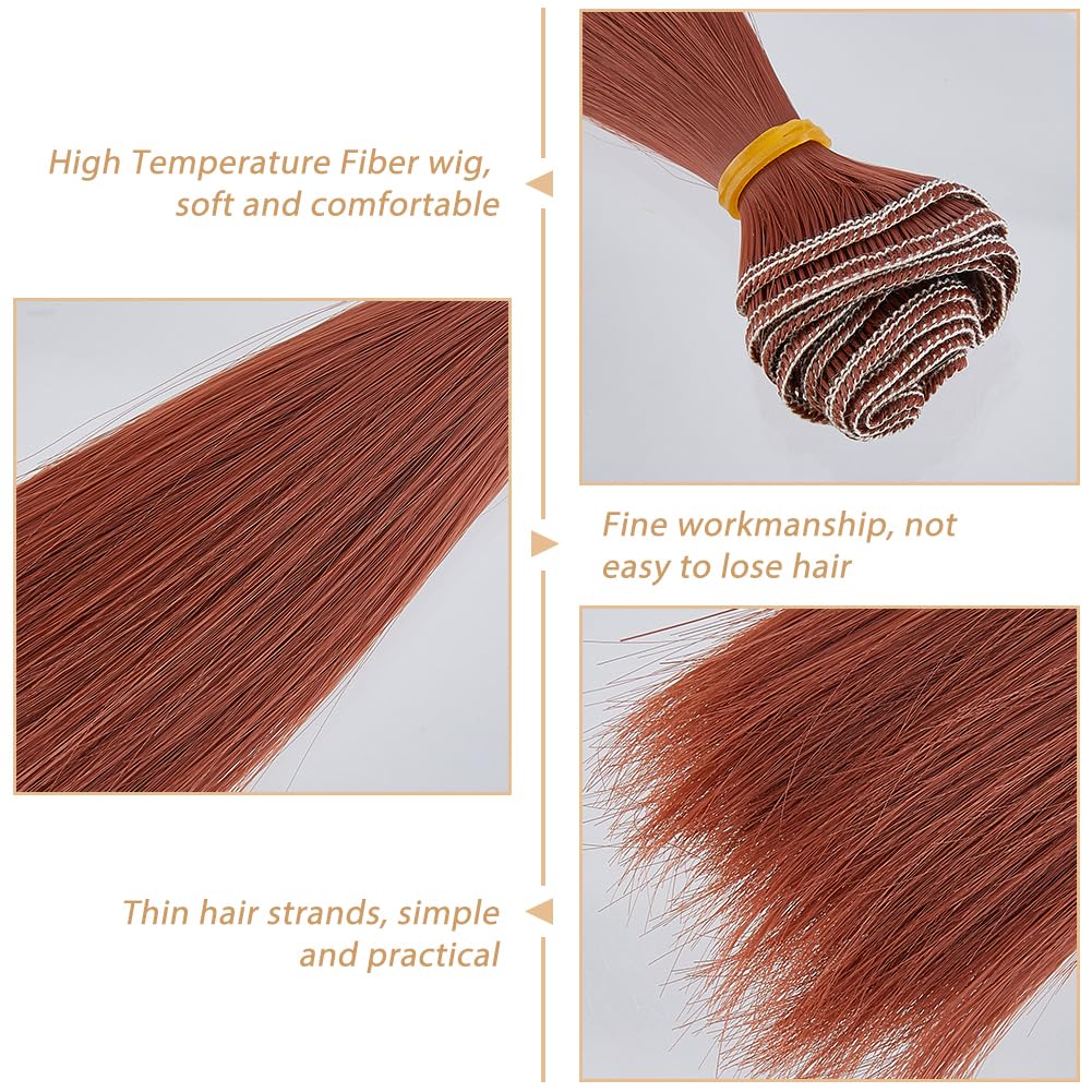 DICOSMETIC 10 parrucche per bambola, 10 colori, 15,5 cm, capelli corti dritti in plastica