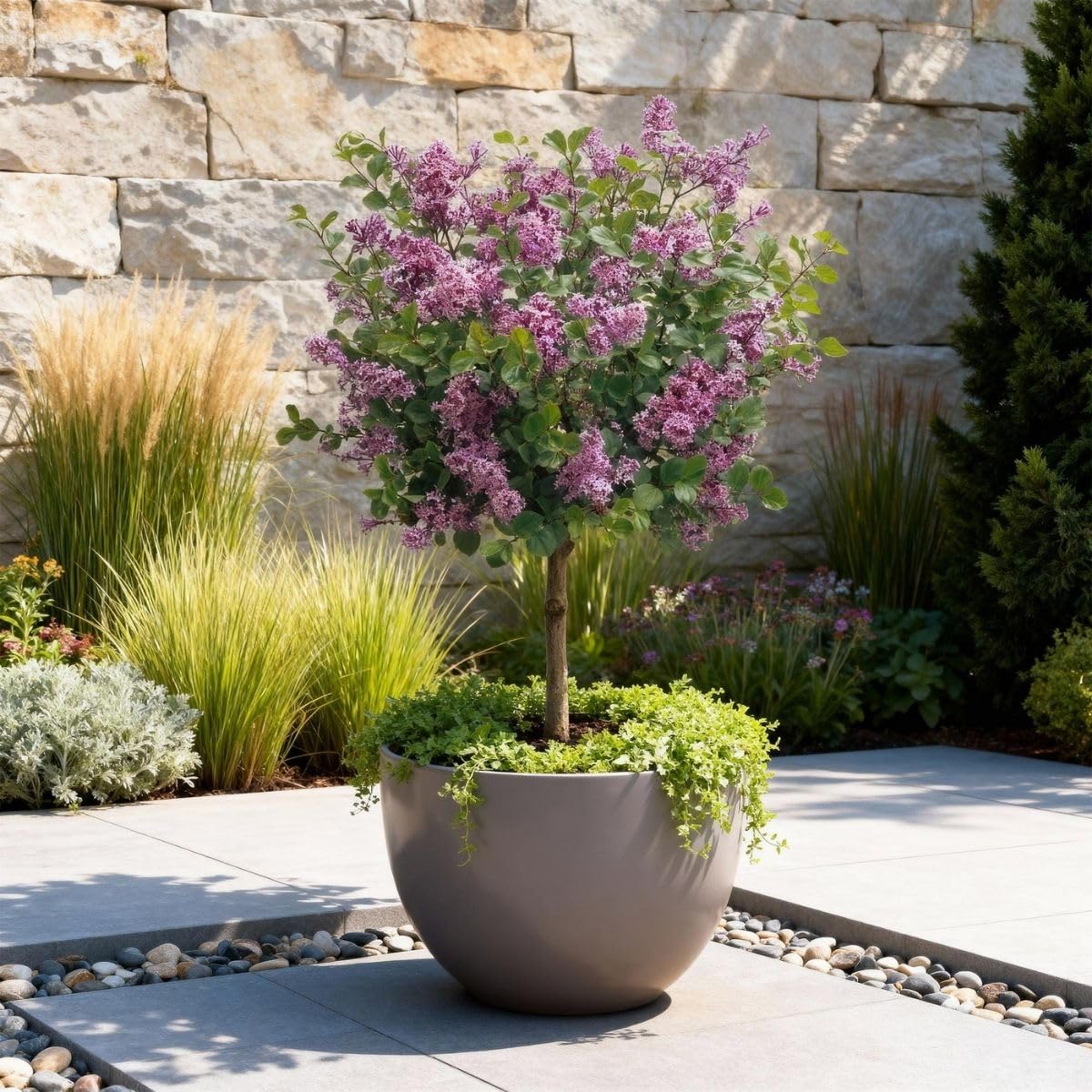 My Green Help – Syringa meyeri Palibin alberello, Lillà Coreano nano profumato, 1 pianta vera vaso Ø19 cm h 90 cm, per giardino, terrazzo e balcone
