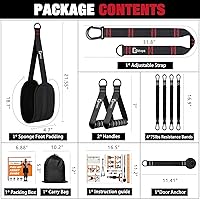 Vista 6 de Pull Up Assistance Bands,Up to 300 lbs Assistance,Adjustable Heavy Duty 4 Pull Up Bands with Handle and Door Anchor for Home Gym Fitness Exercise