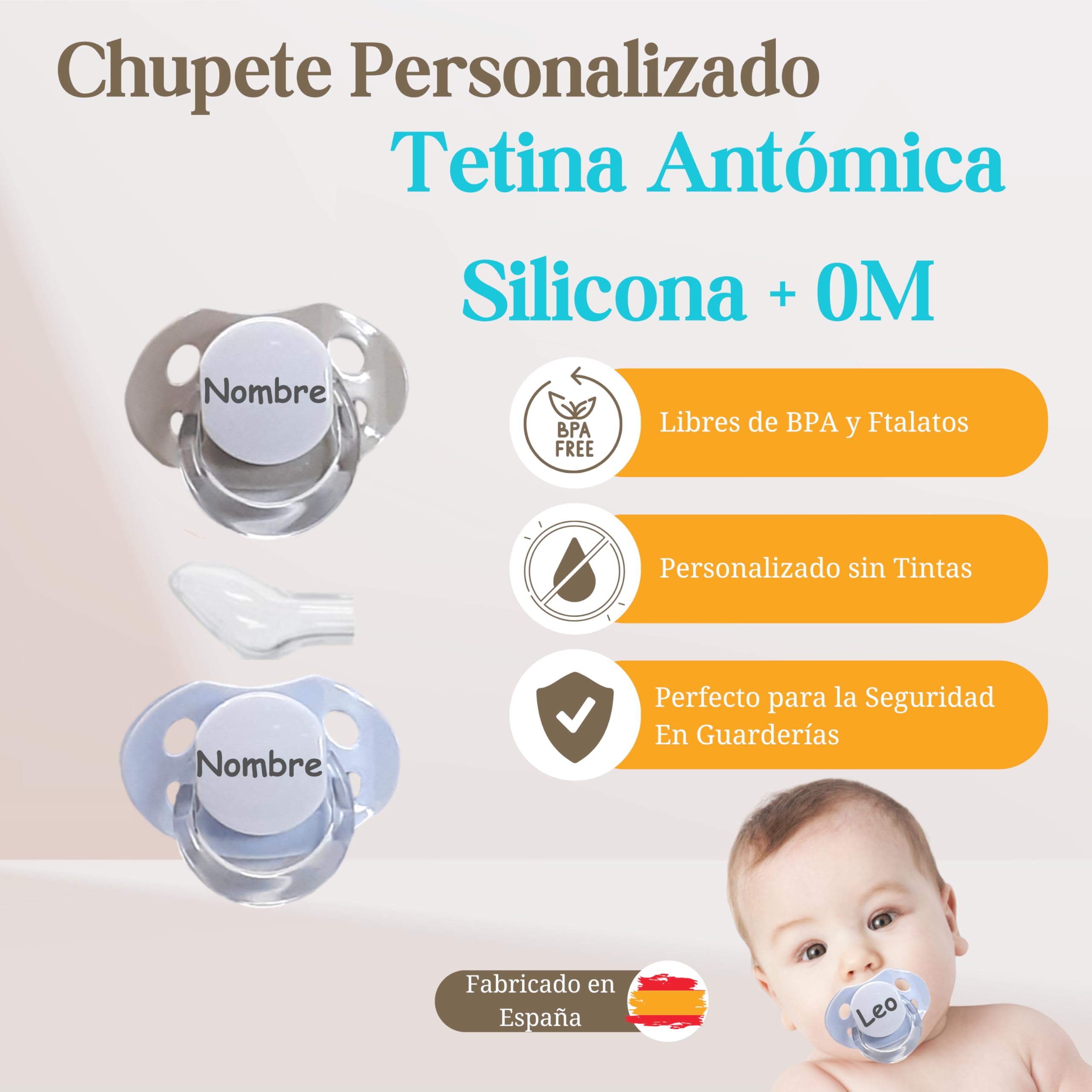 Naáy - Tarta de Pañales Personalizada con Pañales Talla 2, Set de Cosmética Eco, Dou Dou, Chupete y Toallas Bordadas con el Nombre del Bebé (Azul)