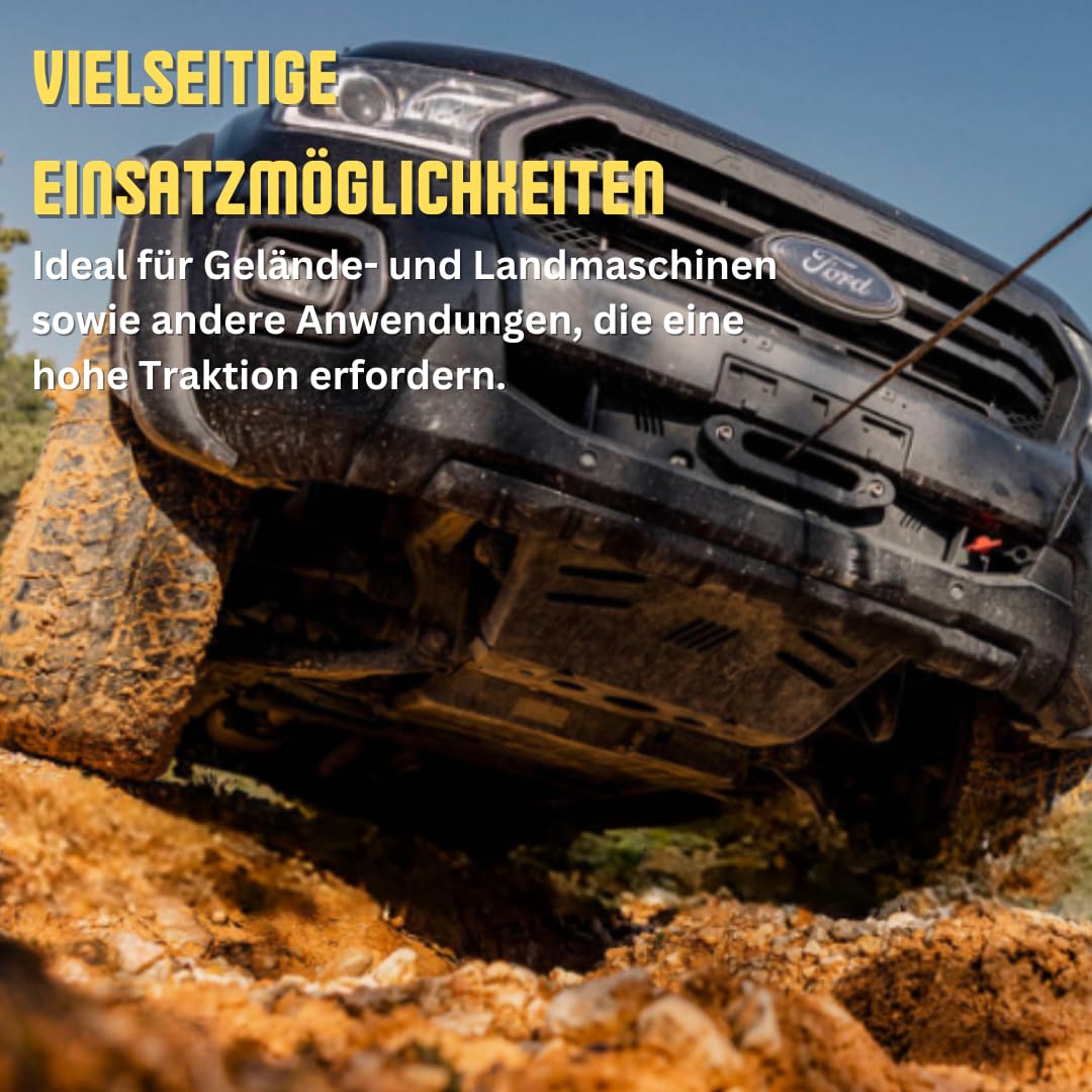 Horntools Seilwinde Gamma, 1,6 Tonnen ATV, Querstreben aus Edelstahl, Heckwindensystem (Stahlseil, 12 Volt)