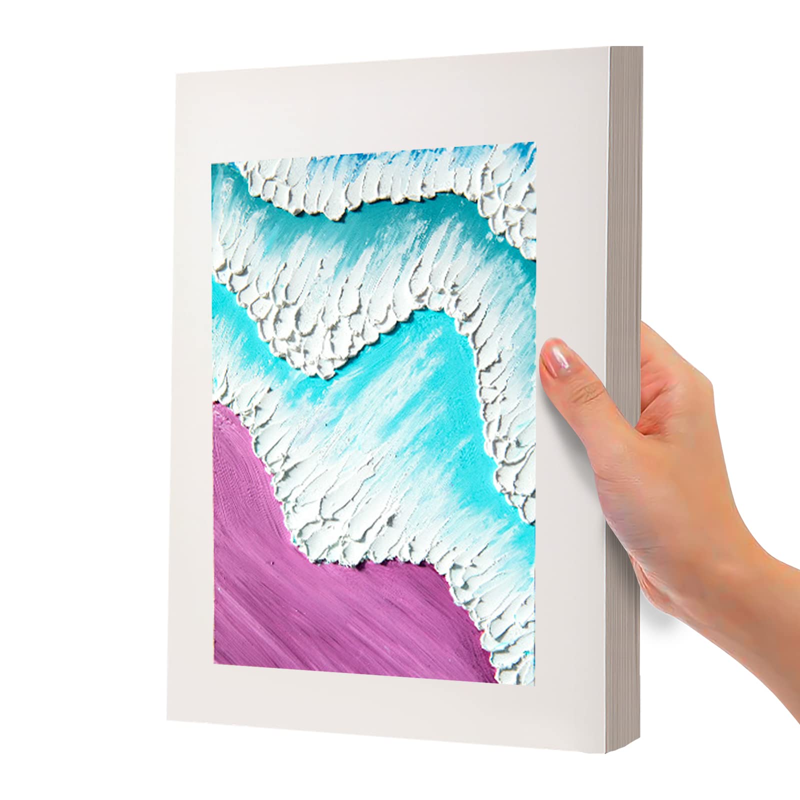 50 hojas de papel de acuarela en blanco de 200 g, tarjetas de papel de acuarela suave y delicado, cartulina de acuarela para niños, estudiantes, artistas, pintura de acuarela (A4, 8.27 x 11.69