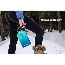 HYDRO CELL Stainless Steel Insulated Water Bottle with Straw - For Cold & Hot Drinks - Metal Vacuum Flask with Screw Cap and Modern Leakproof Sport Thermos for Adults (Teal/Blue 64oz)
