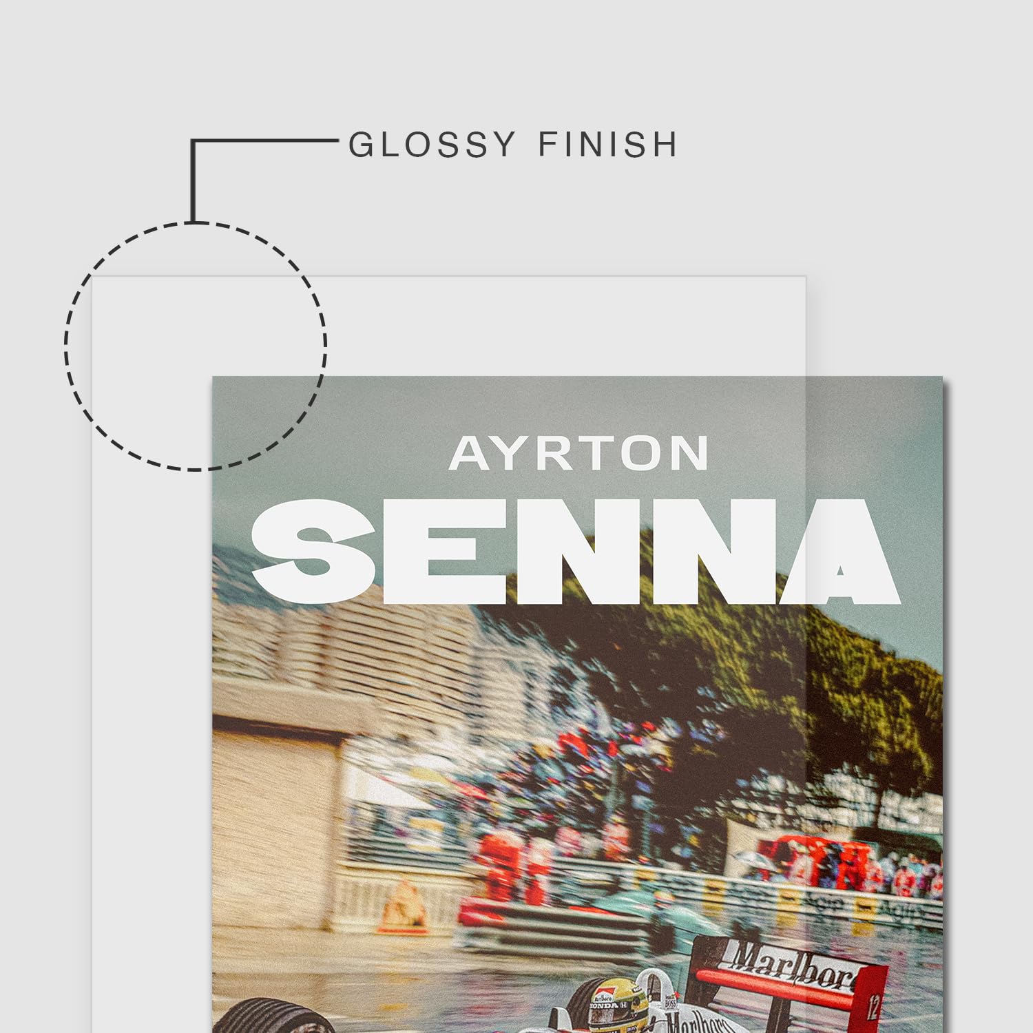PodiumPe Ayrton Senna F1 Racer Poster | Bold Large Art Prints for Walls | A3 Size | W/O Frame 2
