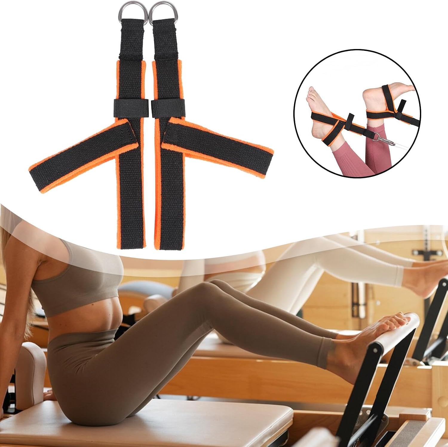 Set of 2 Pilates, Reformer, and Fitness Straps for Adults