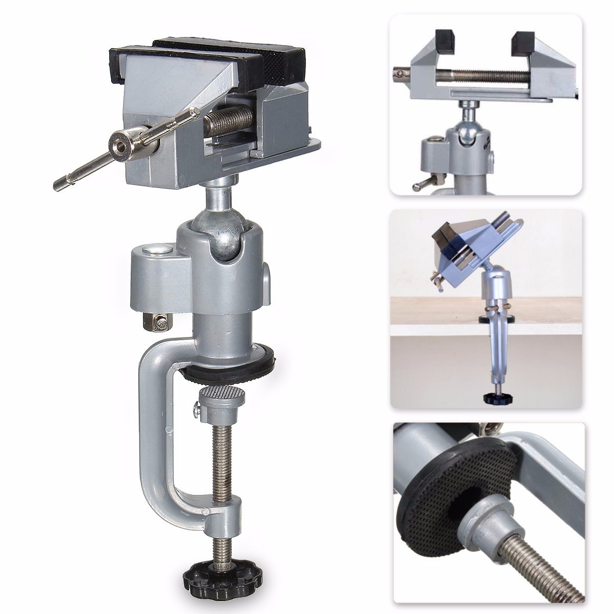 CharlesVise Workbench Swivel 360° Rotating Clamp Table Top Deluxe Craft Repair Diy Tool