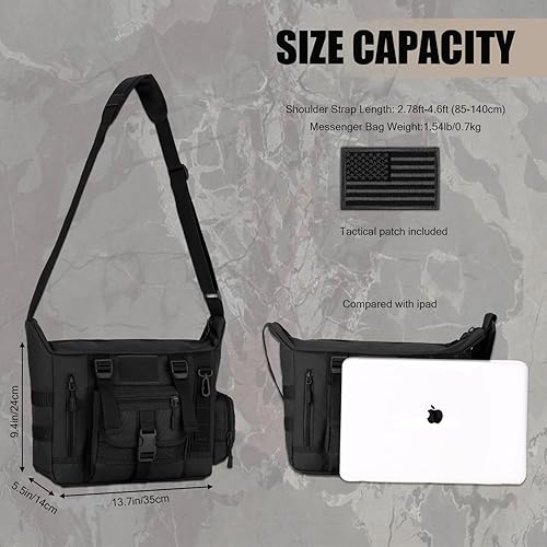 Miniatura 2 de Protector Plus Bolso de mensajero táctico para hombre Militar Molle Sling Hombro Pack (Parche)