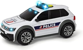 Dickie Toys Voiture de Police Réplique Volkswagen Tiguan R-Line Sonore et Lumineuse 25 cm
