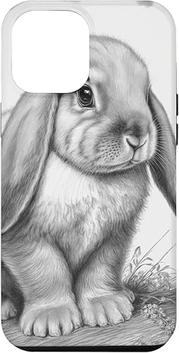 Funda para iPhone 12 Pro Max con orejas de conejo