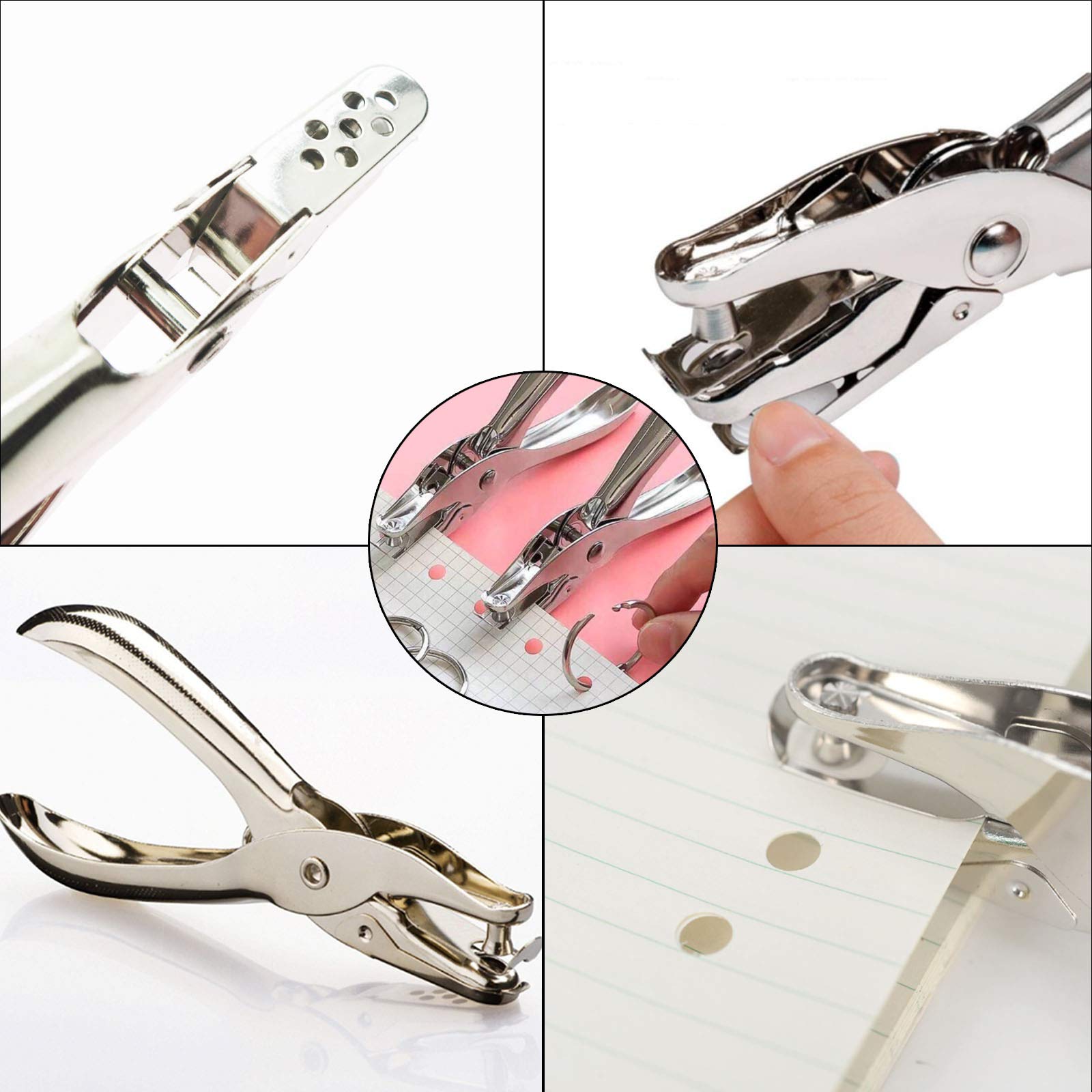 Punzonatrice Per Carta 3mm - Set Di 4 Pinze Per Fori Per Fai Da Te E Craft - Foto 5