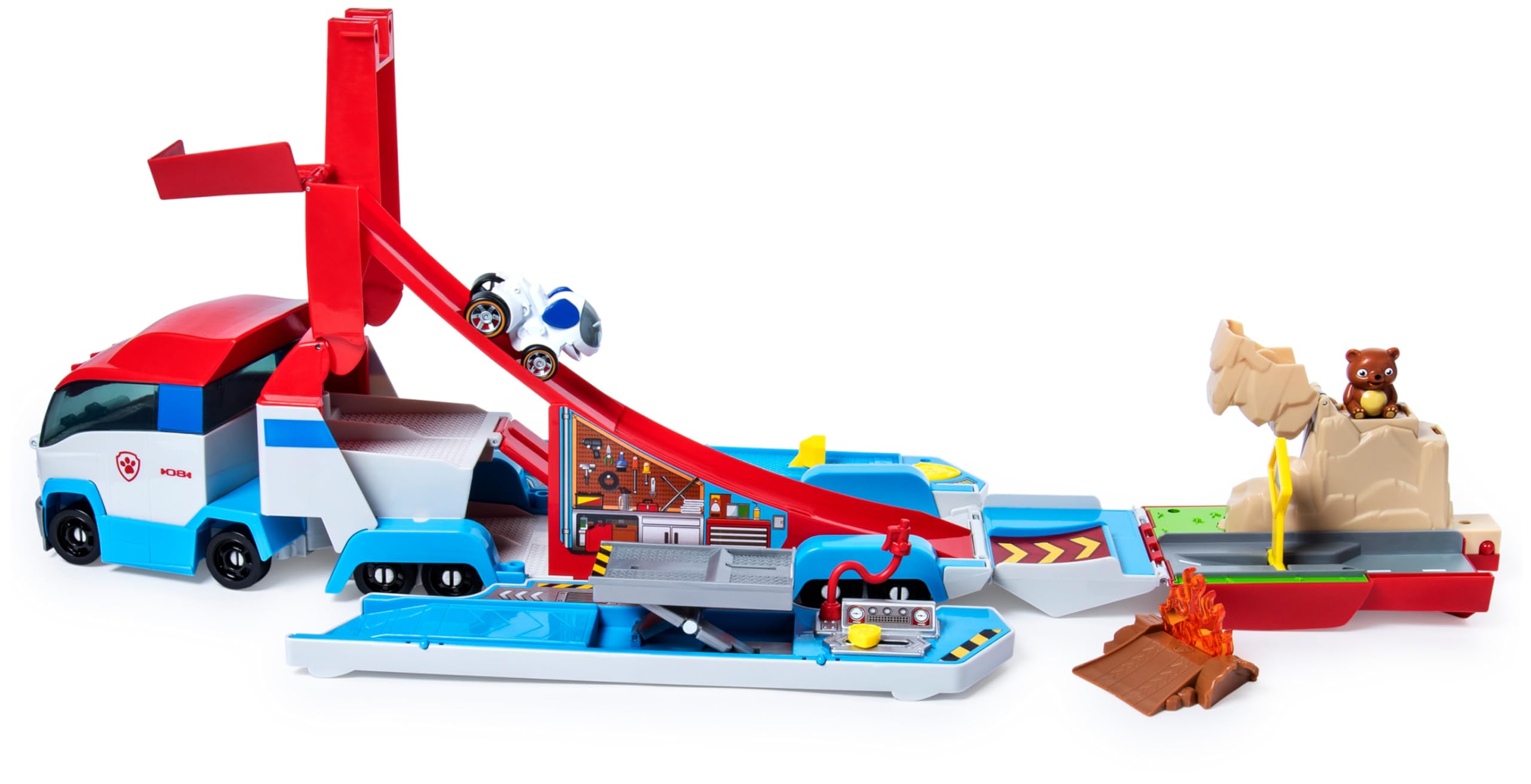 PAW PATROL True Metal Launch'N Haul PAW Patroller mit Robodog, für True Metal Metall-Fahrzeuge, Maßstab 1:55, Spielzeug geeignet für Kinder ab 3 Jahren