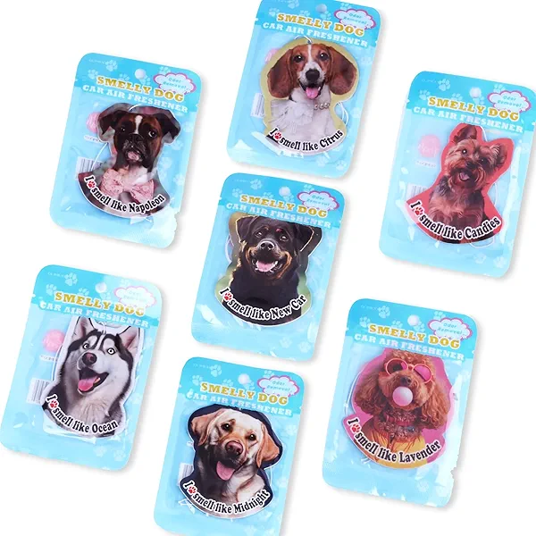 Car Air Freshener Hanging Cute Dog Air Freshener for Car Gift for Pet Lovers 7 Pack