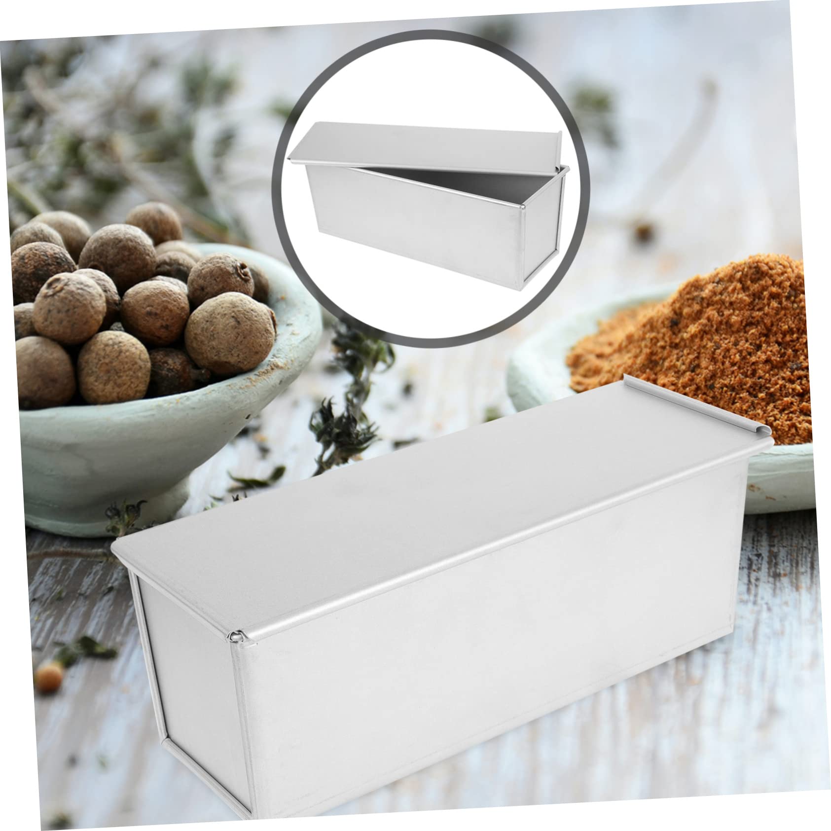 SUPVOX Molde para Pan Antiadherente Tapa 750g Metálico Revestimiento Seguro para Alimentos Horneado Uniforme Cocina y Viaje