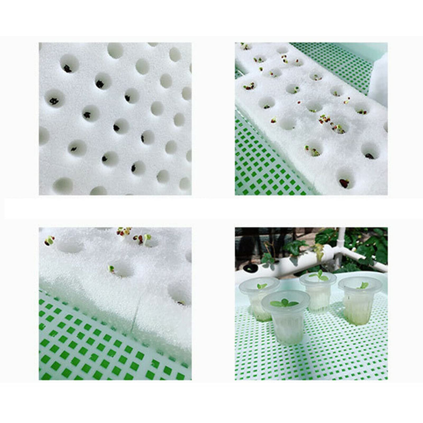Kit de Cultivo hidropónico de PVC, Sistema de Cultivo hidropónico, 2 Capas, 72 Agujeros, Sistema hidropónico, Sistema de Cultivo de Plantas sin Tierra, Sistema de Cultivo hidropónico de Agua
