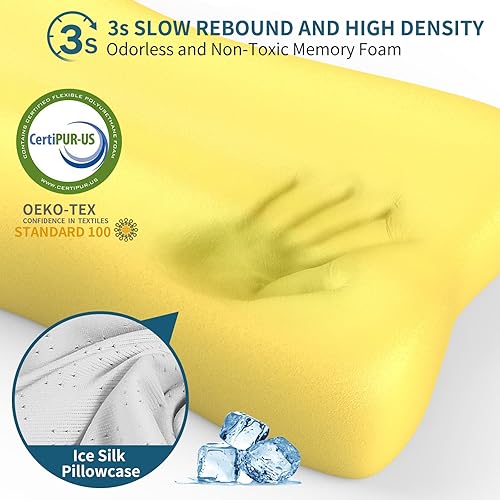 Miniatura 4 de Almohada cervical para el cuello  Almohadas de contorno para aliviar el dolor de cuello, almohada ergonómica para dormir de lado para dormir,