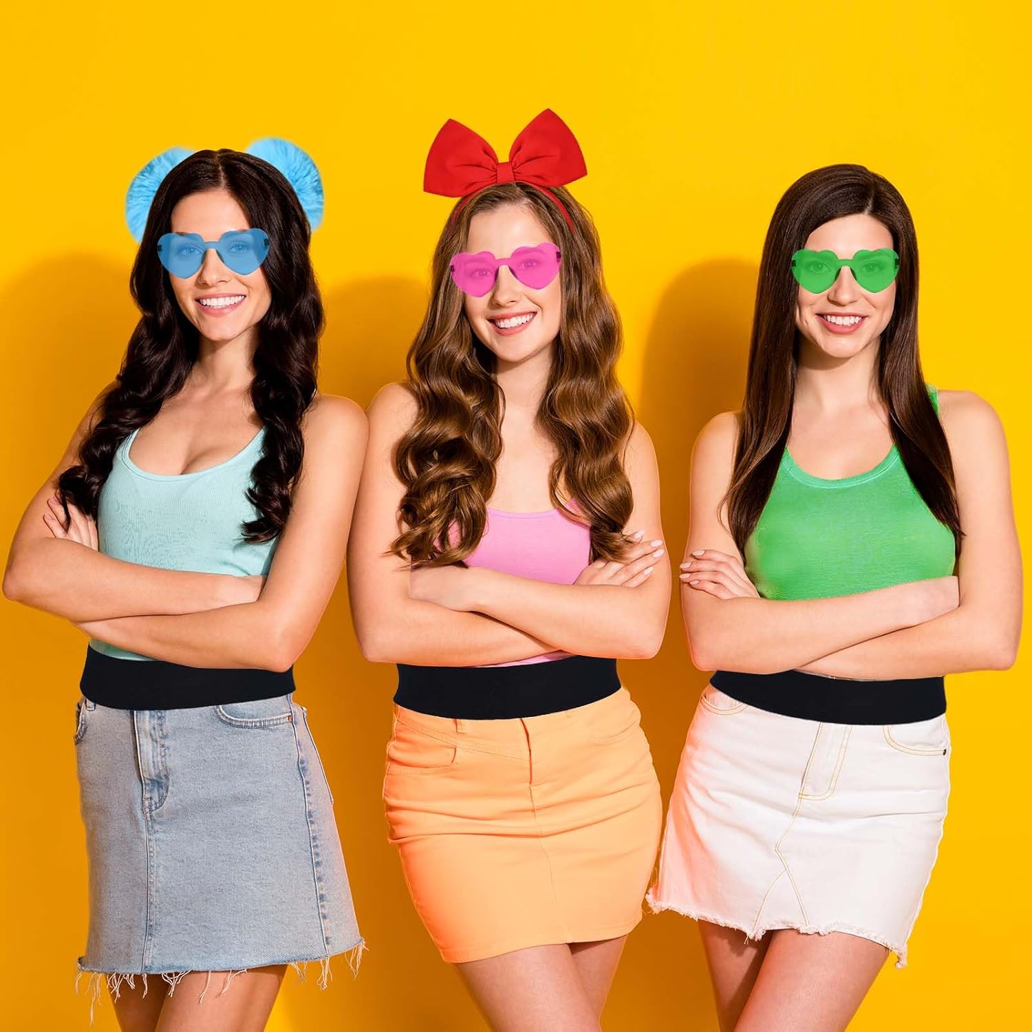 3 Pairs of Stripes Socks Knee High Socks for Women Girls Halloween Anime Hero Cosplay - Image 2