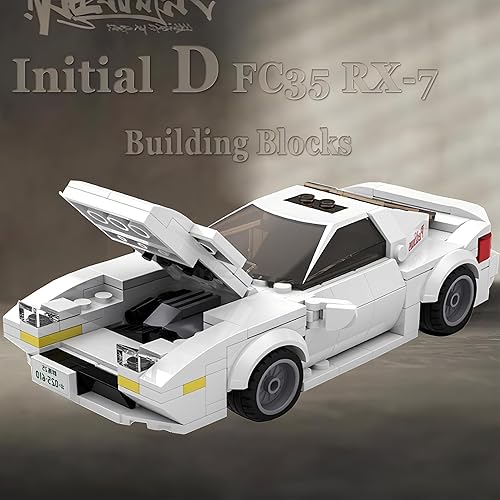 Miniatura 4 de Speed Champions Initial D RX-7 FC - Juego de construcción de autos de juguete, modelo de ladrillos de automóvil, bloques de juguete de modelo de