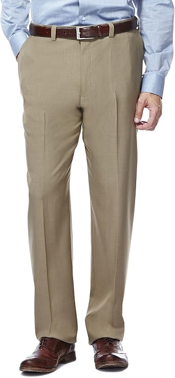 Haggar Mens E-CLO Repreve Stria Flat Front Dress Pant