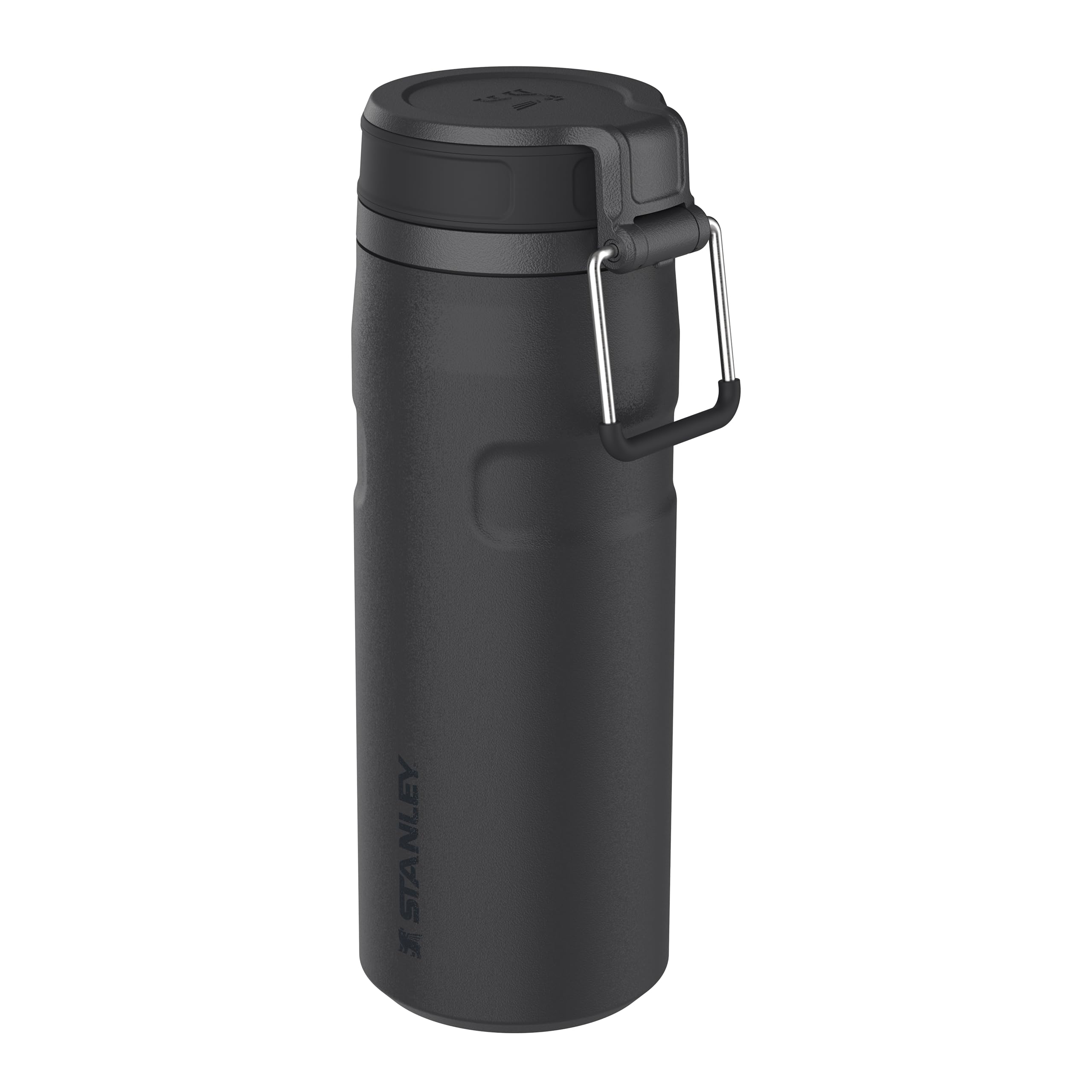 Stanley IceFlowBottle Twist Flip 0.47L - 12 Heures Froid - 3 Jours Glacé - Lavable Au Lave-Vaisselle - Acier Inoxydable Recyclé - Sans BPA - Isolation Sous Vide - Black 2.0