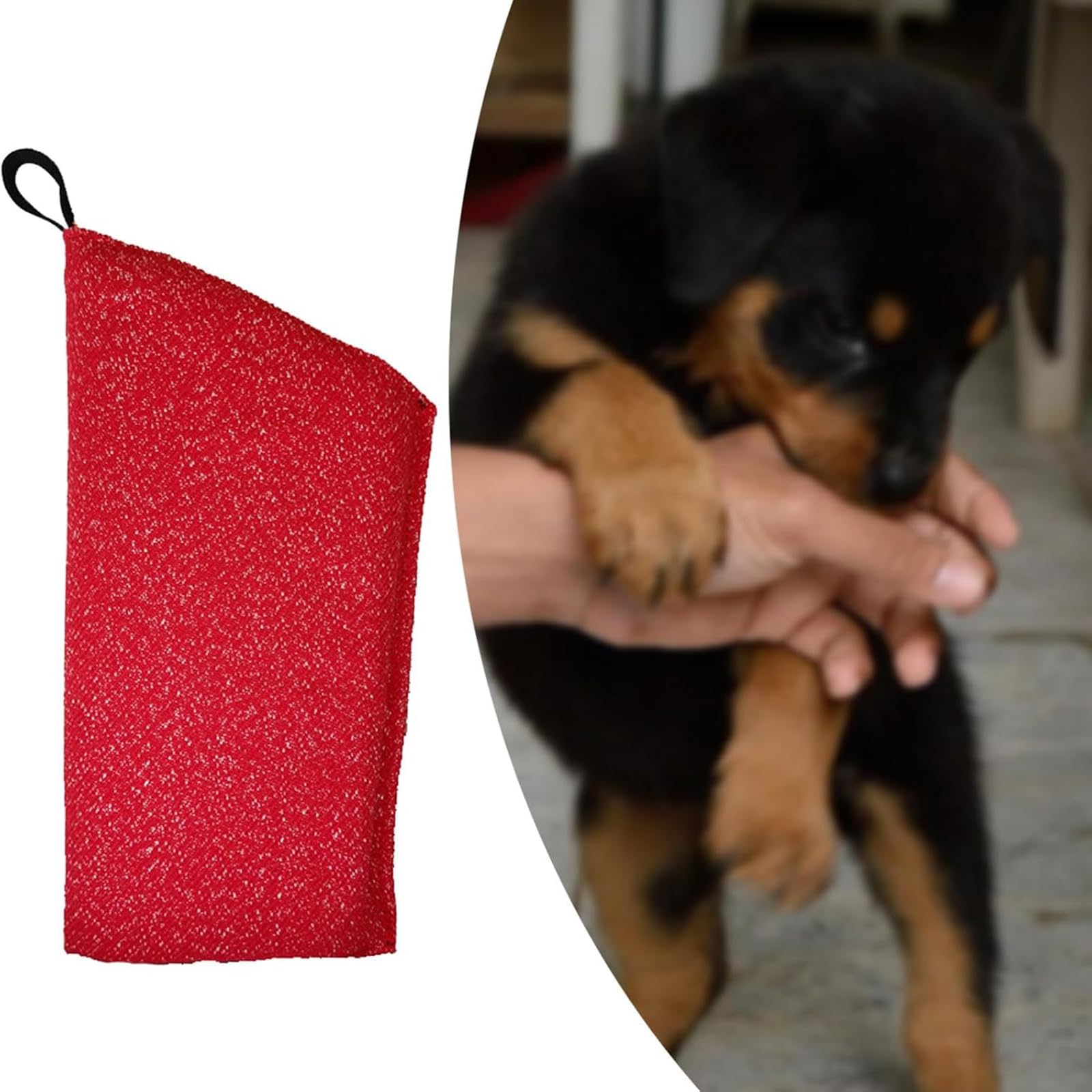 Generico Manguito de mordedura de perro, resistente manga protectora para el brazo para morder cachorros, juguete interactivo para mascotas pequeñas y medianas