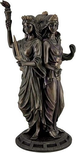 Veronese Design - Estatua de triple diosa griega con acabado de bronce