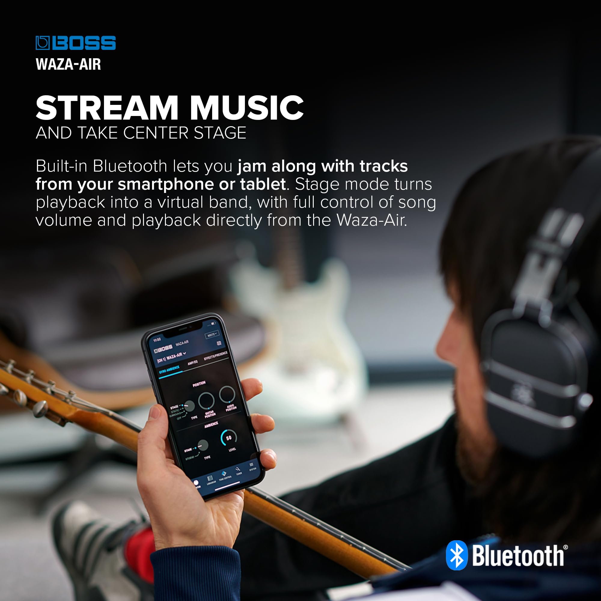 Amazon.com: BOSS Waza-Air | Over-Ear Guitar Sound System