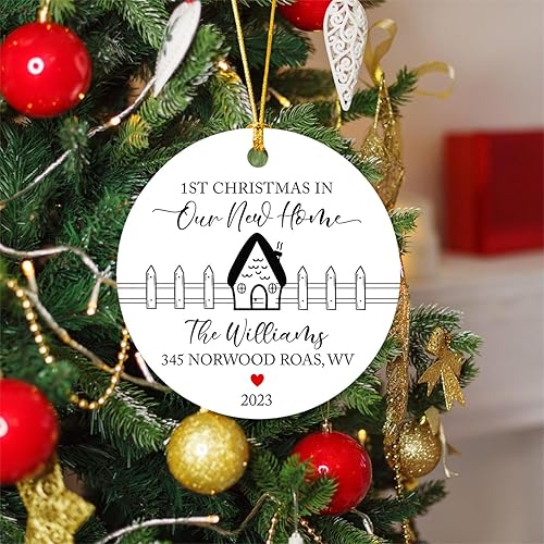 Miniatura 5 de Adorno de nuestra primera Navidad en nuestro nuevo hogar, regalos para casa nueva, adorno personalizado de Navidad para el nuevo hogar, regalos de