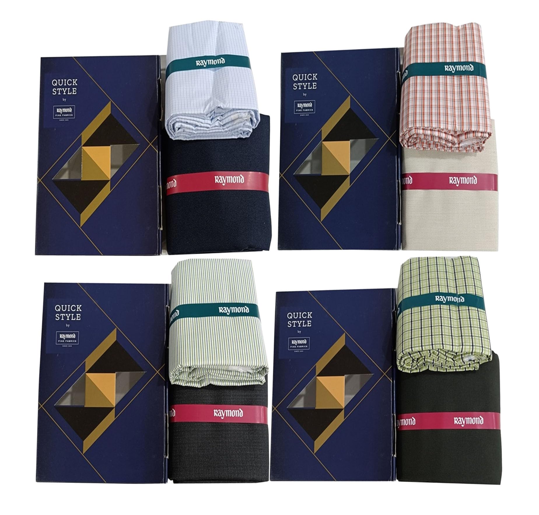 Raymond Men’s Unstitched Shirt & Trouser Fabric Set of 4 | Premium Cotton Blend Shirt Material with Pant Fabric | Formal & Office Wear-image-48