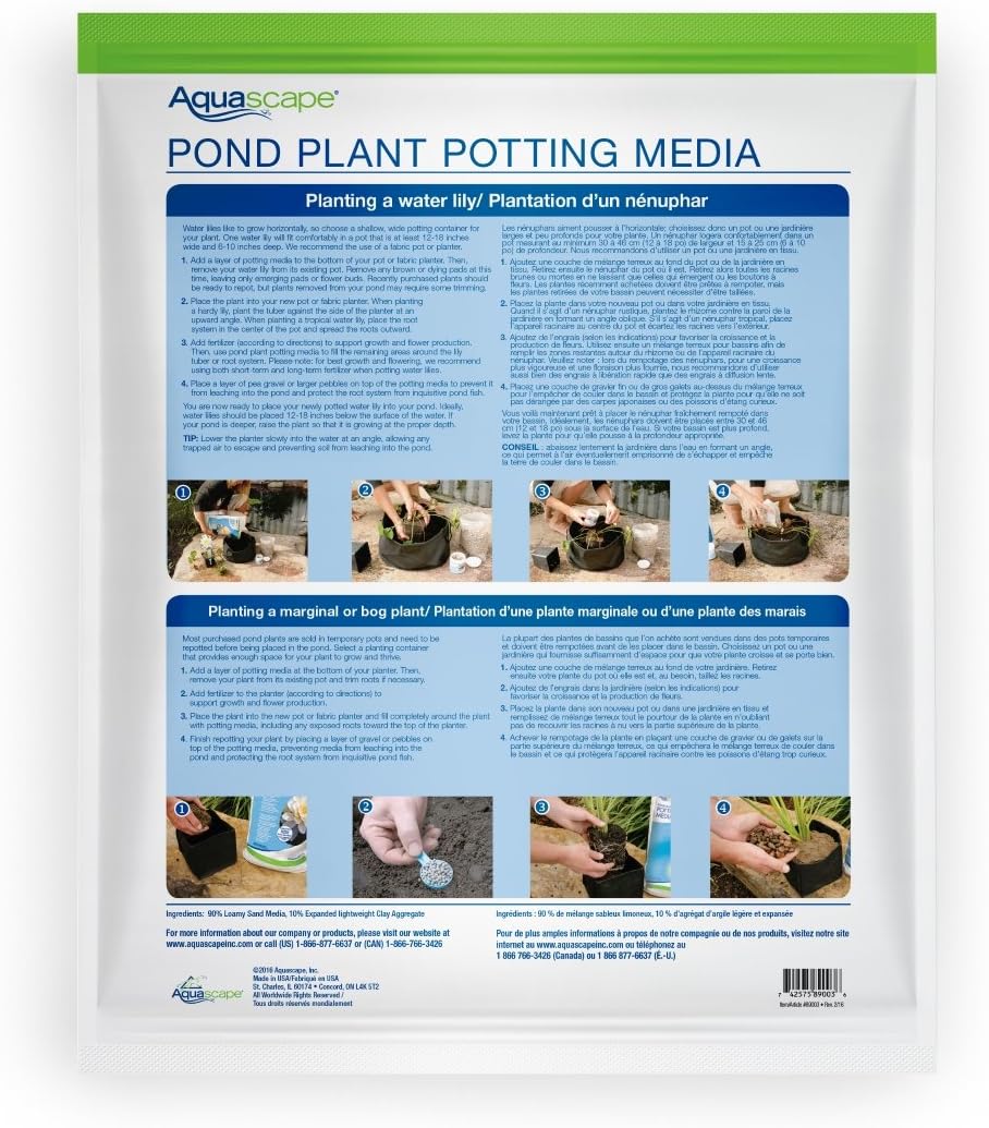 Aquascape 432 Cubic Inch and 215 Cubic Inch Aquatic Plant Potting Media Bundles | 89003 & 89002