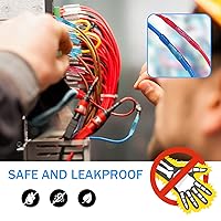 Vista 5 de Kuject 90 piezas conectores de alambre termorretráctiles, kit de terminales de cable eléctrico impermeables multiusos, conectores de crimpado