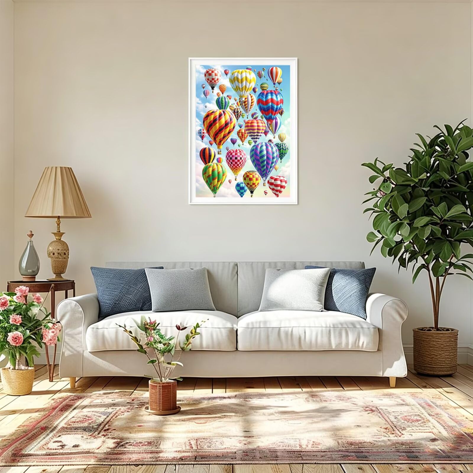 5D Montgolfière Diamond Painting Adulte Ronde Diamond Peinture 60x80cm-1472