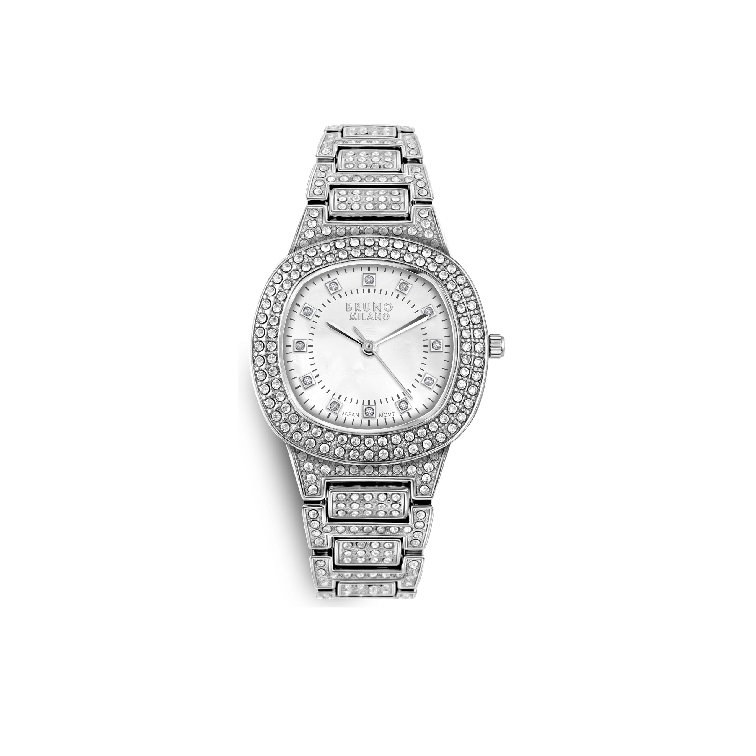 BRUNO MILANO Metal Diamond Studded Fashionable Analog Watch Jewellery Buckle For Women And Girls (White Mother Of Pearl) (B0CT2LYHJ7) Amazon Price History, Amazon Price Tracker