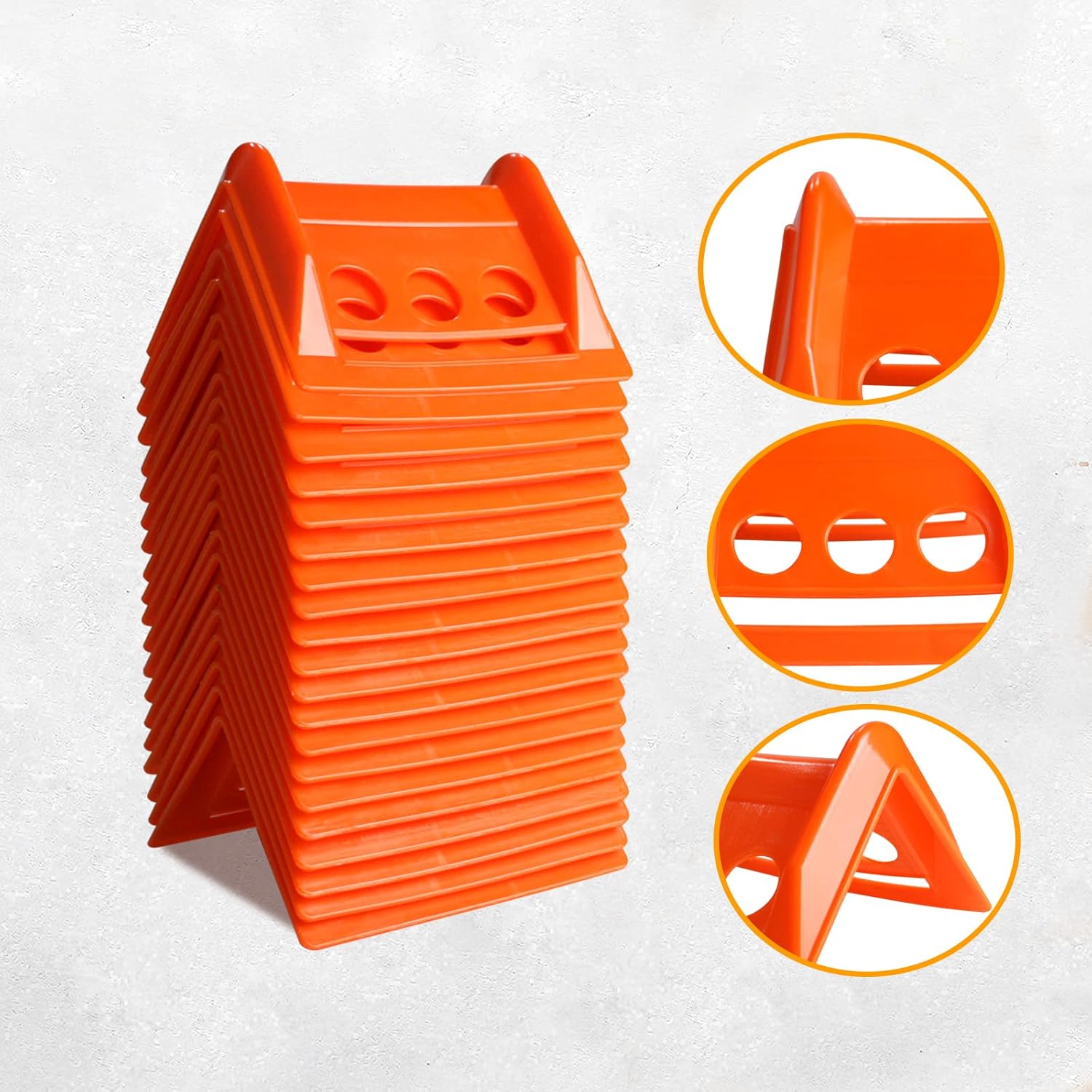 ENJ 40 Pack Flatbed Edge Protector, Edge Corner Tie Down Protector for Up to 4 Inch Straps, Protects Cargo Edges, Flatbed Accessories Plastic Protector