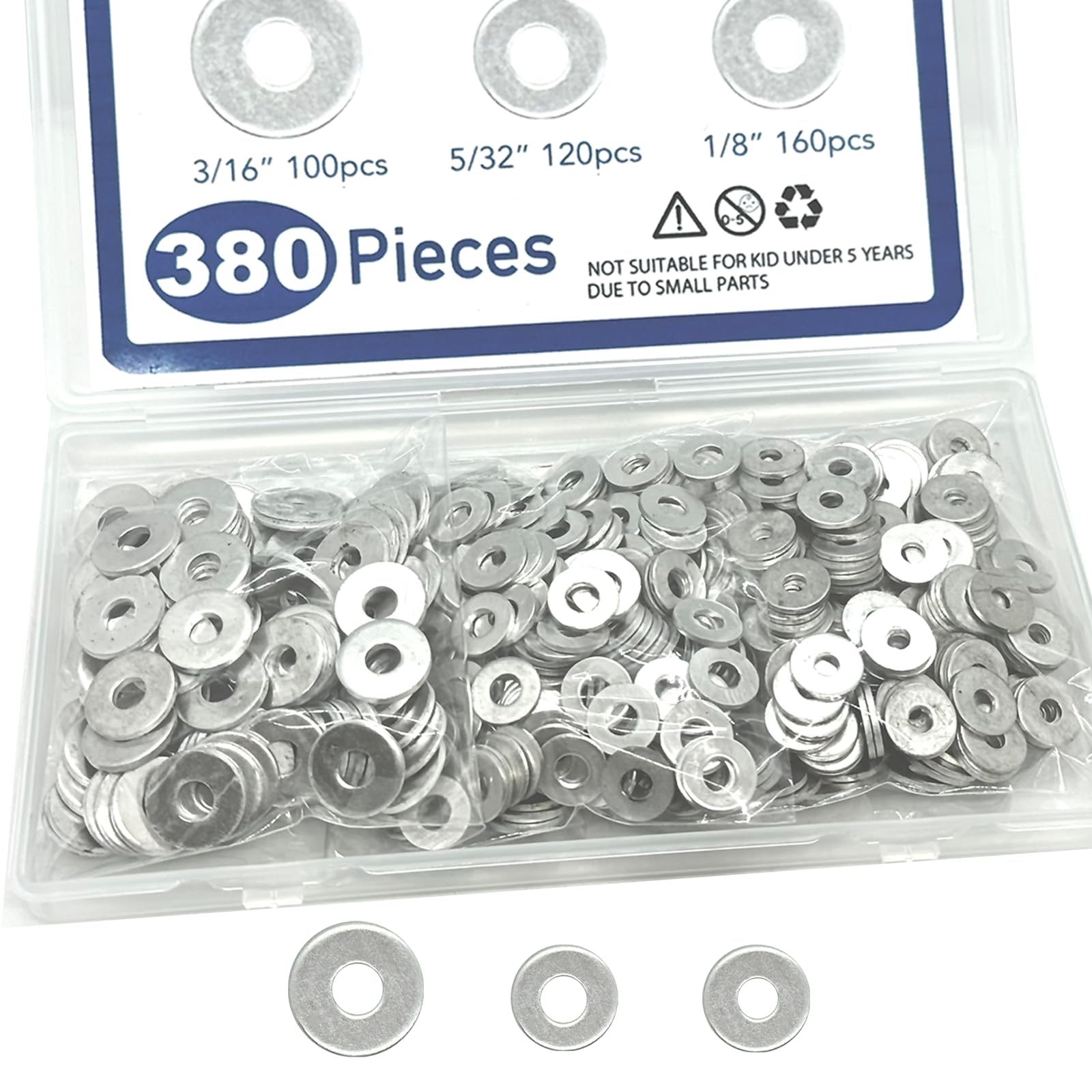 Rivet Washers - 350 Pack 5/32" Backup Washers -5 Rivet Washers - 350 Pack 5/32" Backup Washers -5