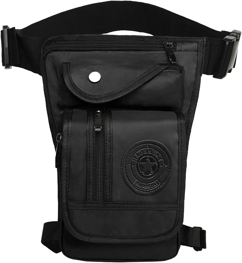 EshowMen's Retro Canvas Sports Racing Drop Tactical Leg Bag Bike Cycling Hip Bag