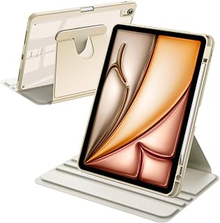 Rotating Case Compatible with iPad Air 13" M4/M3/M2 (2026/2025 | with Pen Holder, 360° Swivel Protective Cover, Standing Back, Auto Guard/Sleep