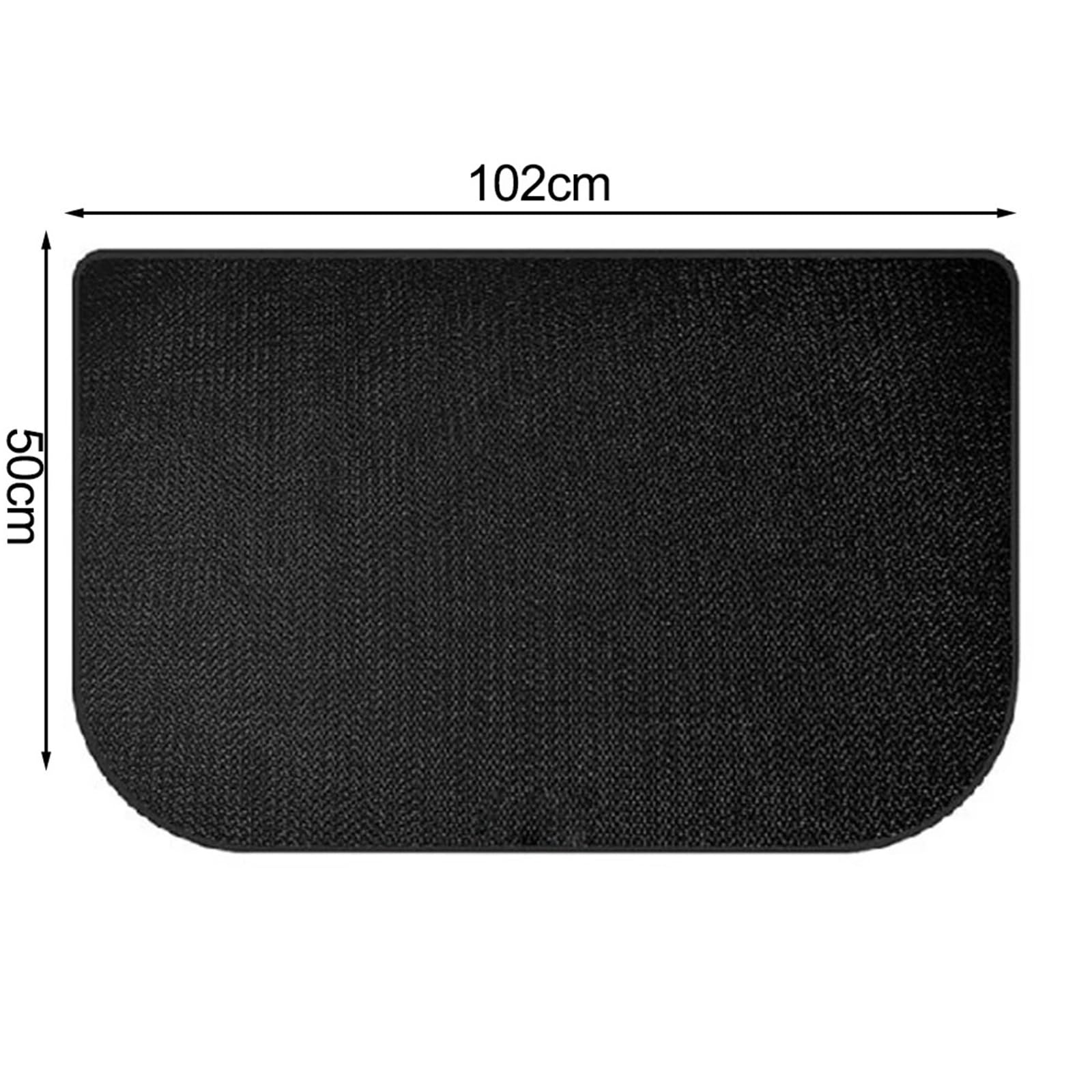Hearth Rugs Tappetino for caminetto for interni for esterni Tappeto in fibra di vetro for tappetino protezione for stufa a camino Nero(102x50CM)