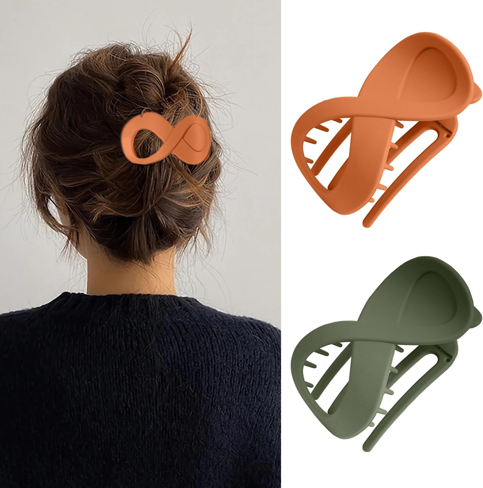 Amazon.com : 6Pcs Flat Hair Clips for Women,Volume Flat Top Round Clip ...