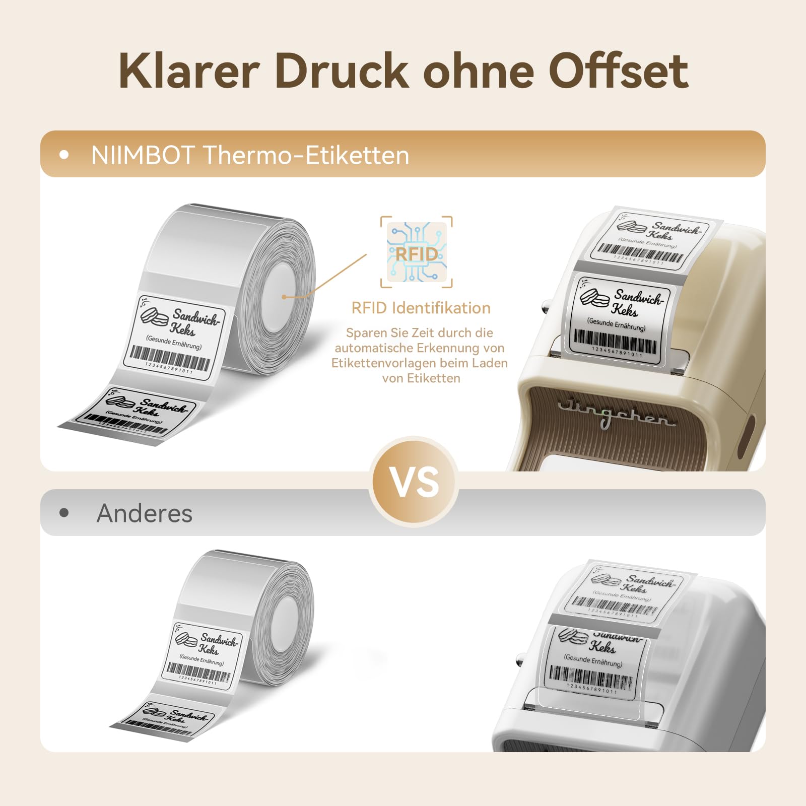Niimbot - Labels/Etiketten B21/B1/B3S - 50x70mm - Wit - Makarov Shop