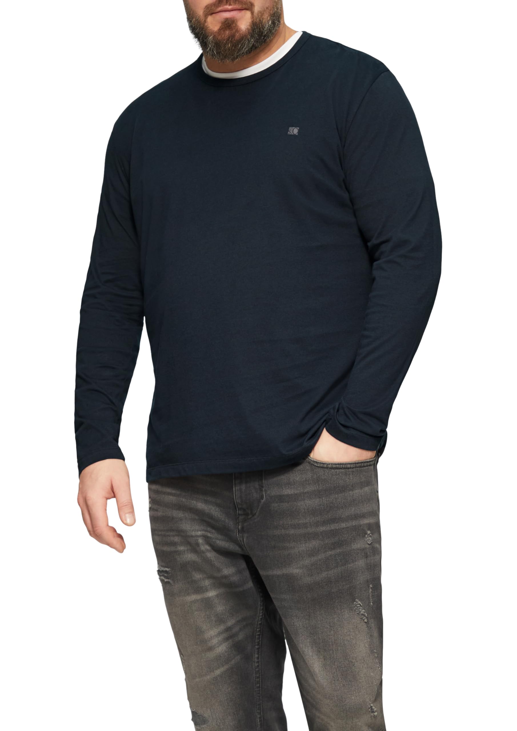 s.Oliver Langarmshirt mit Logo-Detail