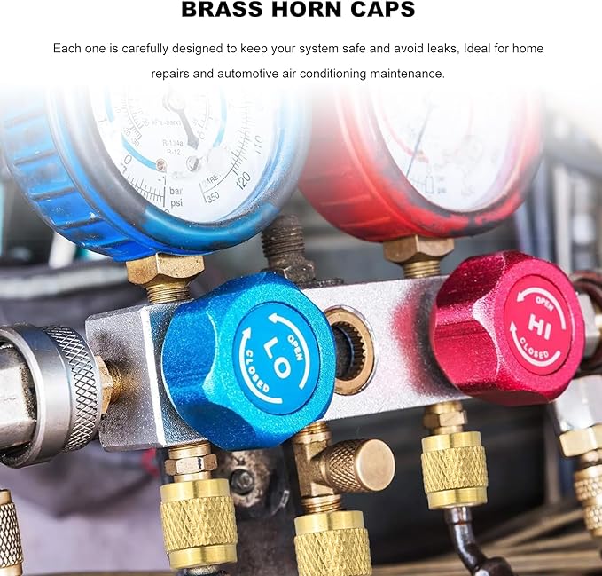 5 Piezas Tapones de Latón 1/4" para HVAC y Fontanería miniatura 3