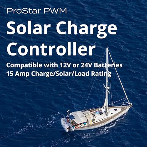 Miniatura 2 de Morningstar - Controlador de carga solar PWM ProStar 15A para baterías de 12V24V, tasa de falla más baja en la industria, diagnósticos incorporados,
