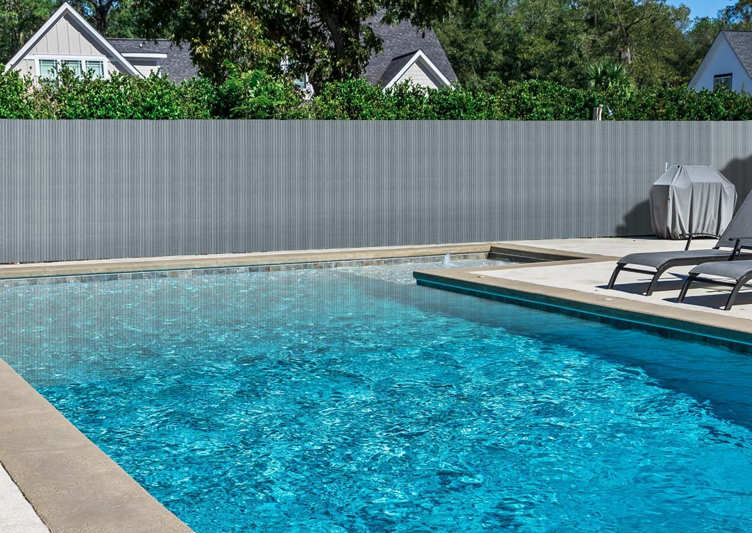Outgarden PVC-Sichtschutzzaun/Sichtschutzmatte Grau 500 x 150 cm