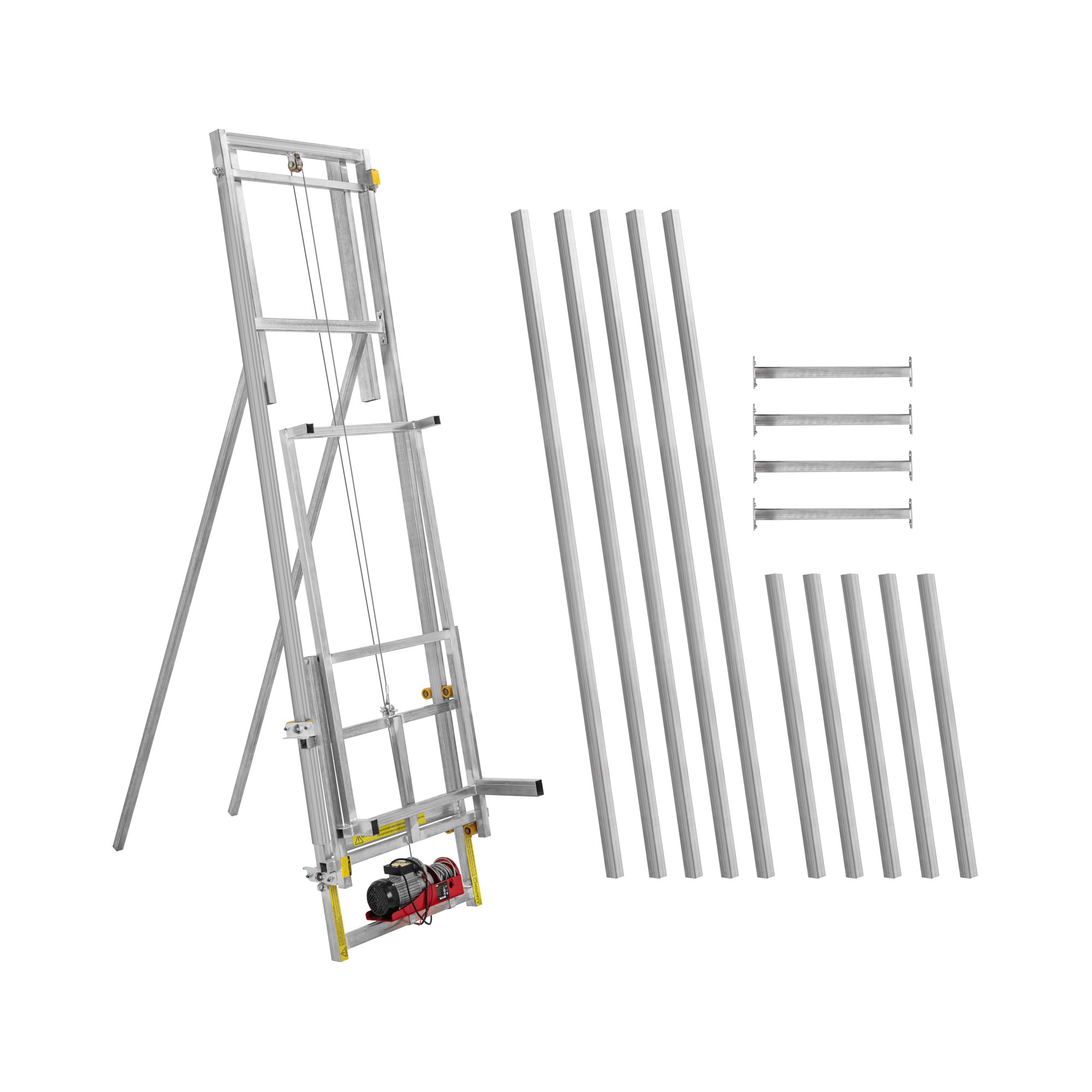 MSW Roof Lift 15 m up to 200 kg 1500 W 12 m/min 150 x 70 cm Vertical Design Also for Flat Roofs Construction Lift Ladder Lift Roof Lift